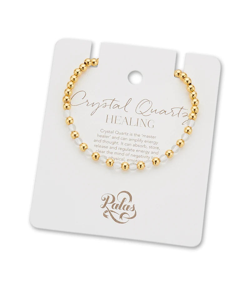 Palas Lotus Purity Crystal Quartz Bracelet - Healing
