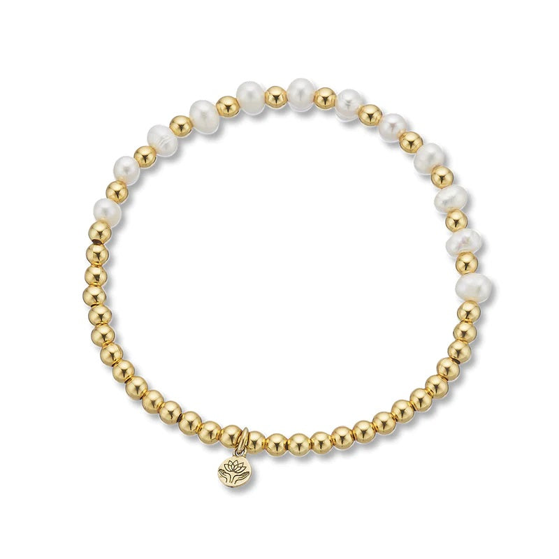 Palas Lotus Purity Pearl Bracelet - Prosperity