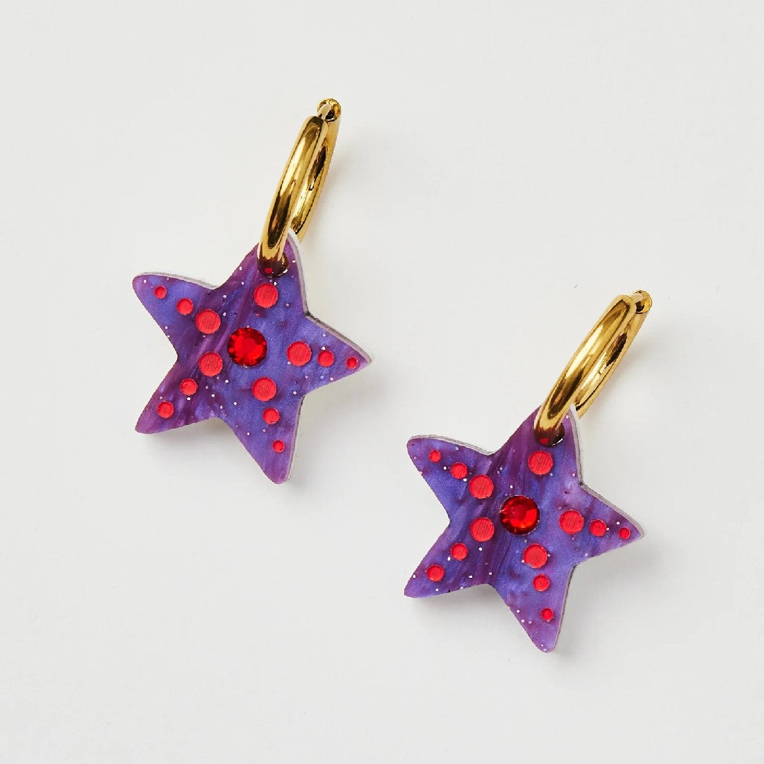 Martha Jean Sea Stars Earrings [COLOUR:Purple]