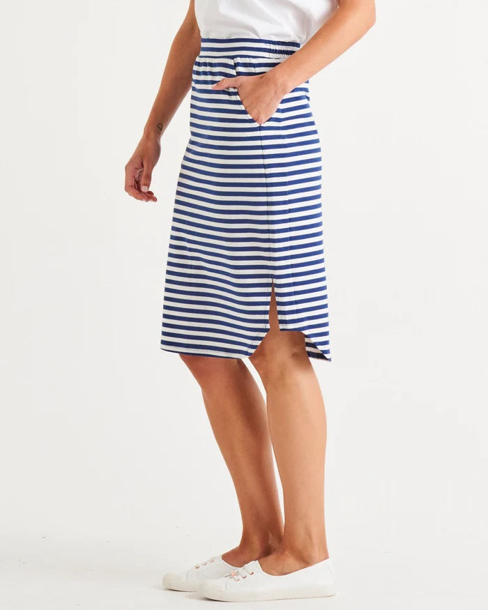 Betty Basics Evie Skirt [COLOUR:Ocean Stripe SIZE:8]
