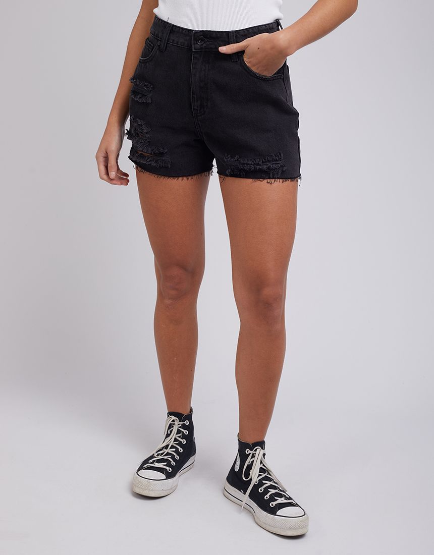 Silent Theory Monica Mom Short [COLOUR:Washed black SIZE:6]