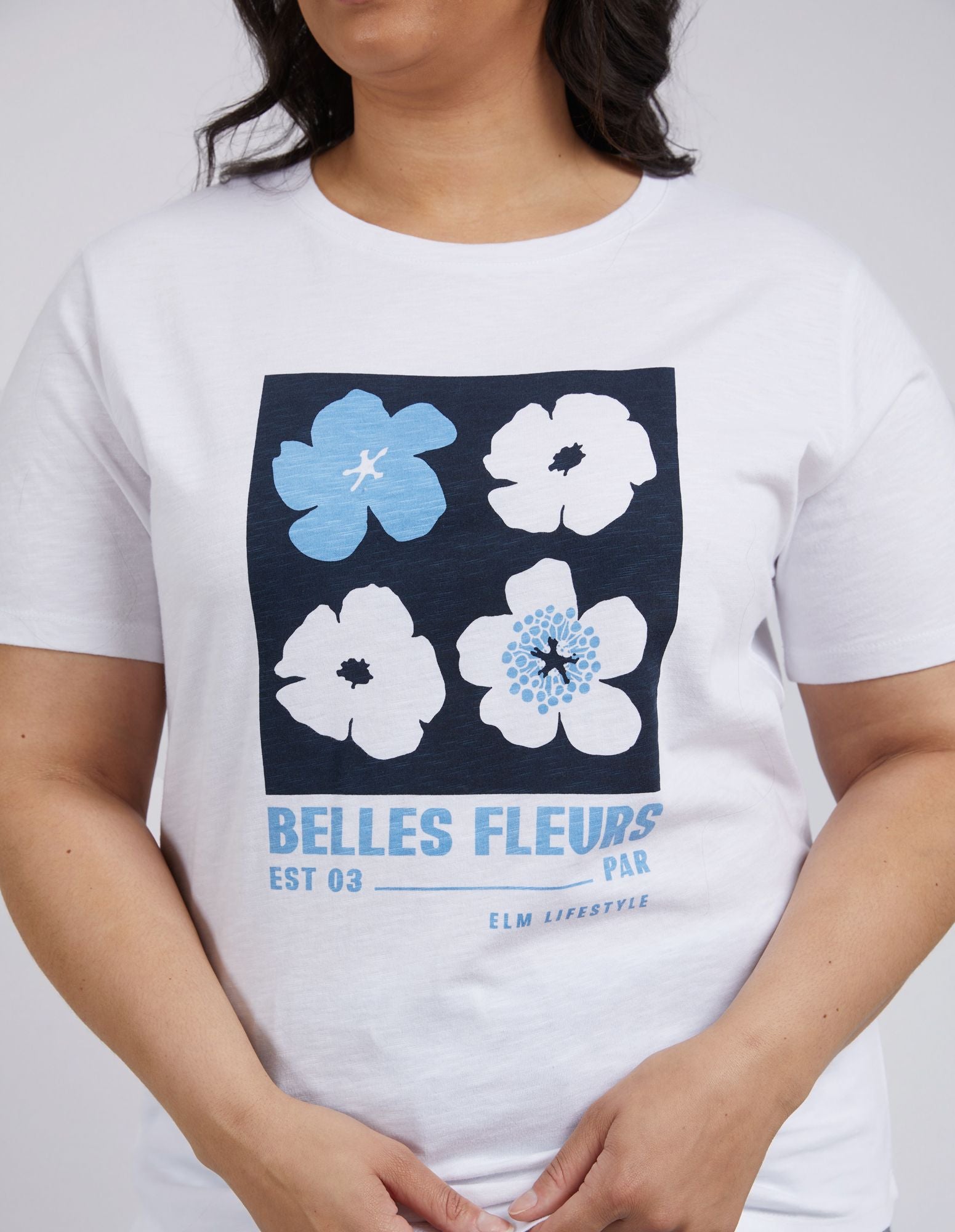 Elm Belle Fleurs Tee [COLOUR:White SIZE:10]