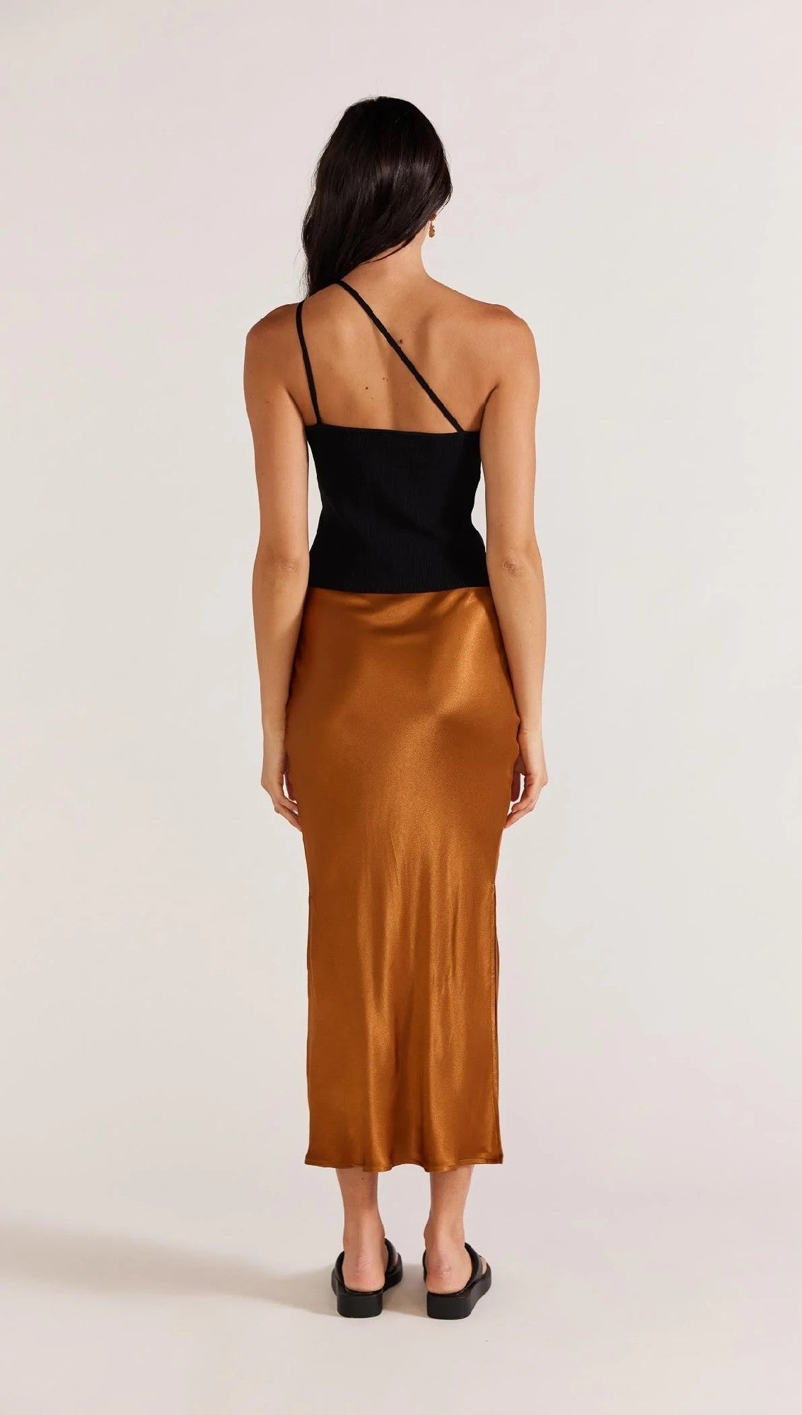 Staple The Label Rayna Midi Skirt [COLOUR:Copper SIZE:S]