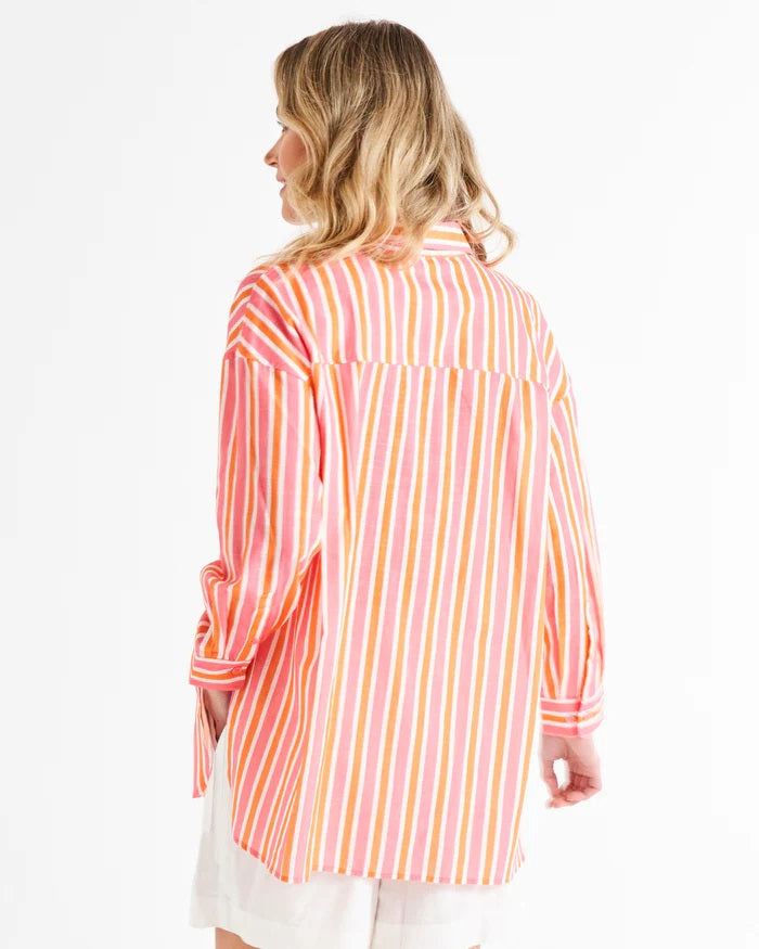 Betty Basics Quinn Shirt [COLOUR:Sundown Stripe SIZE:10]