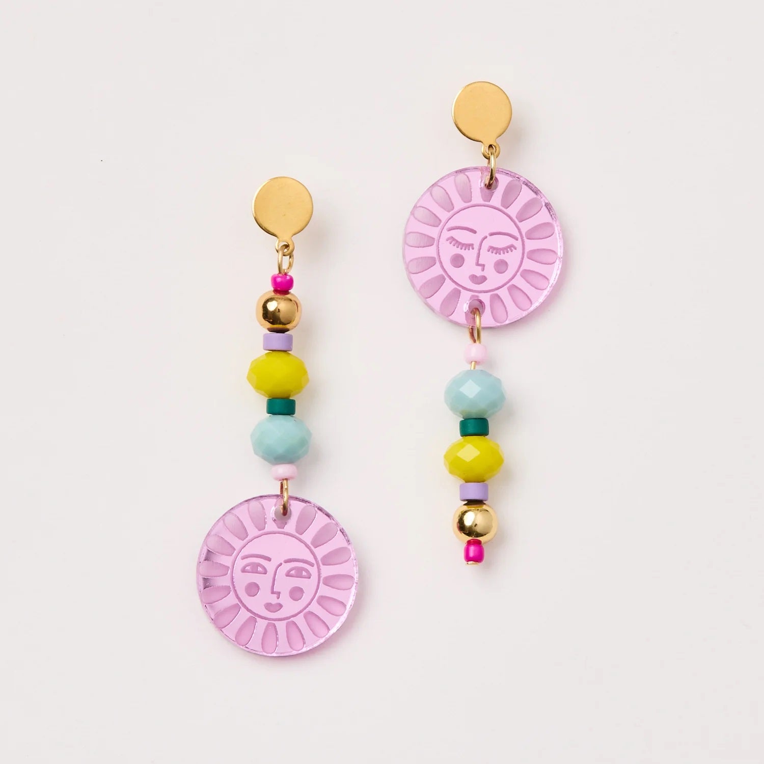 Martha Jean Blossom & Beads Earrings [COLOUR:Violet]
