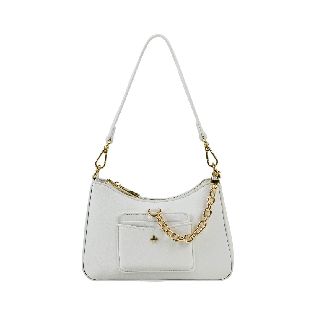 Peta + Jain Keidan Shoulder Bag w/ Chain [COLOUR:White pebble]