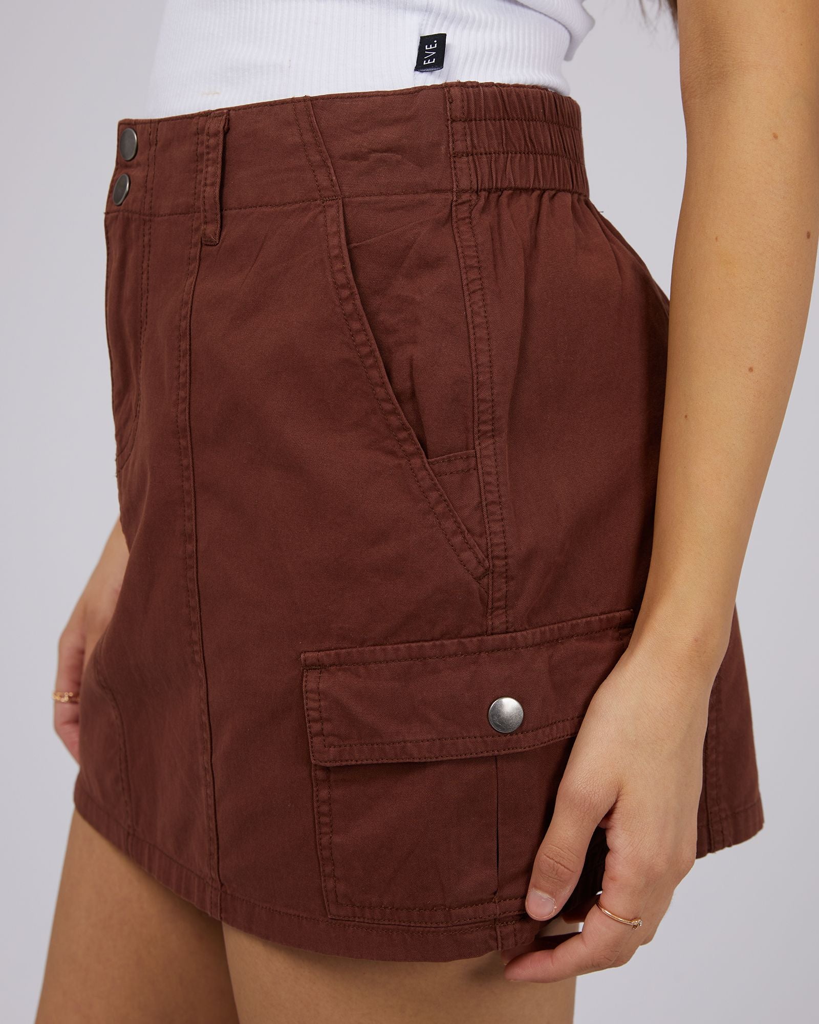 All About Eve Luca Cargo Skirt [COLOUR:Brown SIZE:6]