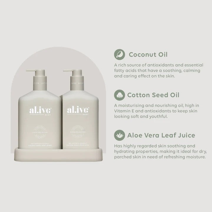 Al.ive Body Wash & Lotion Duo Pack - Sea Cotton & Coconut