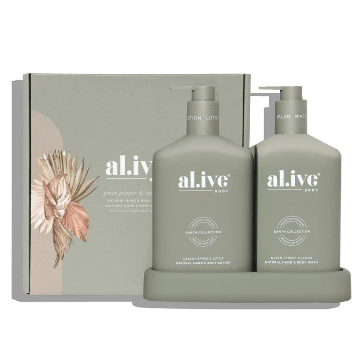 Al.Ive Body Wash & Lotion Duo Pack - Green Pepper & Lotus