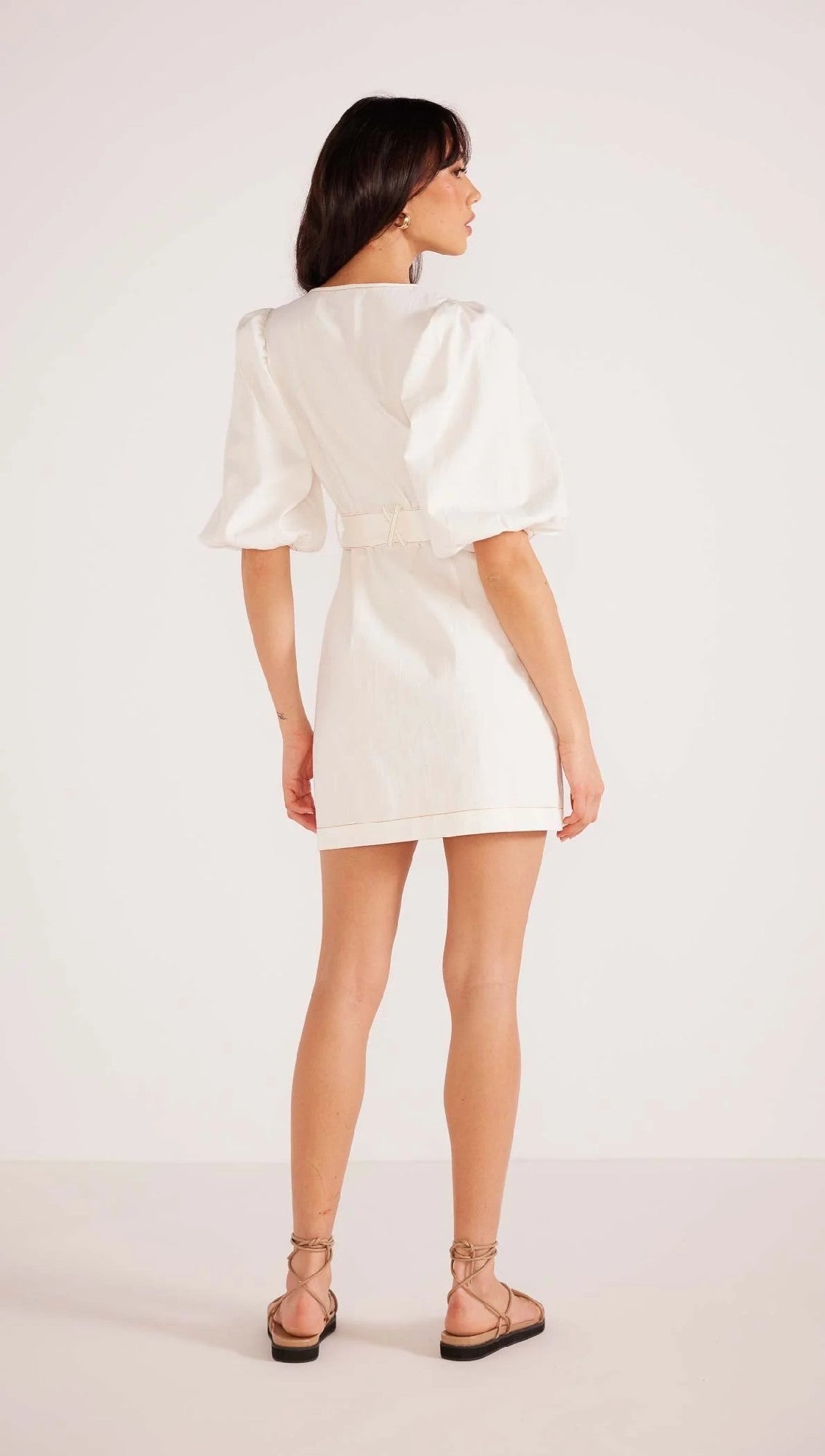 Minkpink Hazel Mini Dress [COLOUR:Ivory SIZE:XS]