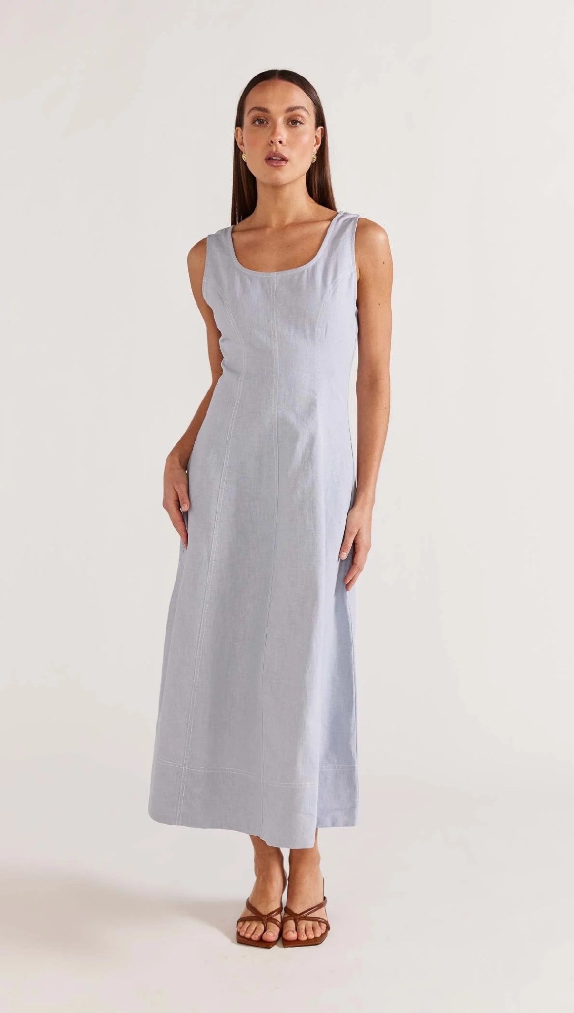 Staple the Label Harvest Midi Dress [COLOUR:Sky blue SIZE:M]