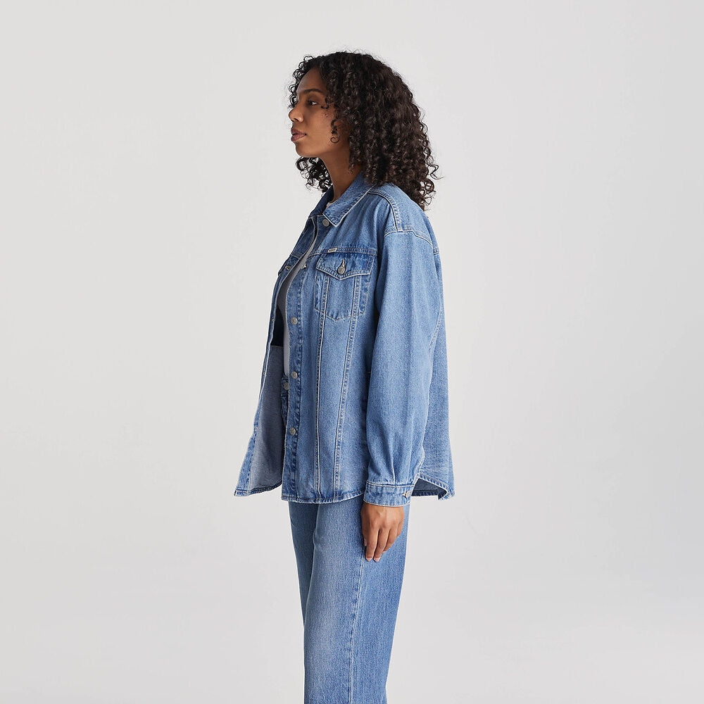 Riders Denim Shacket [COLOUR:True Blue SIZE:6]