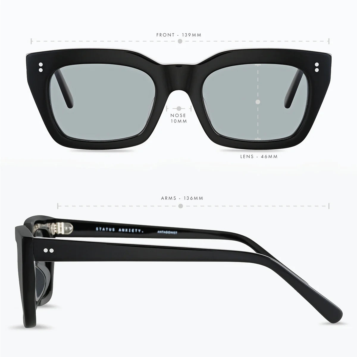 Status Anxiety Antagonist Sunnies [COLOUR:Black]