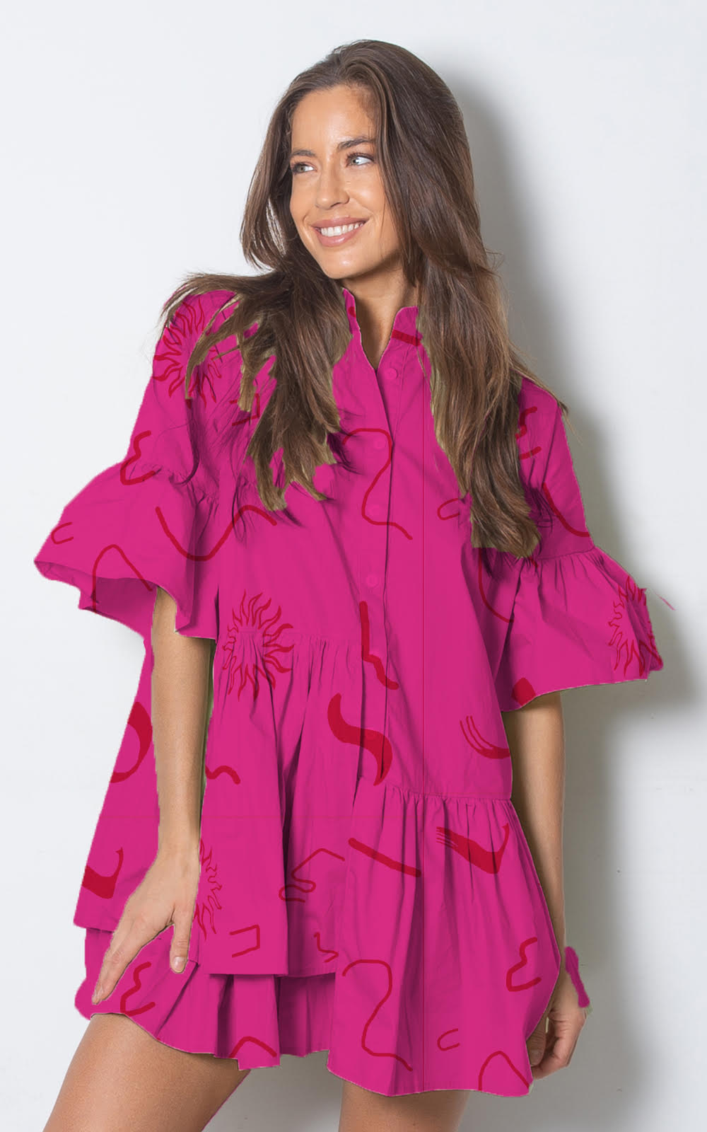 LEL Loves Rosalie Dress [COLOUR:Pink/Red   SIZE:8]