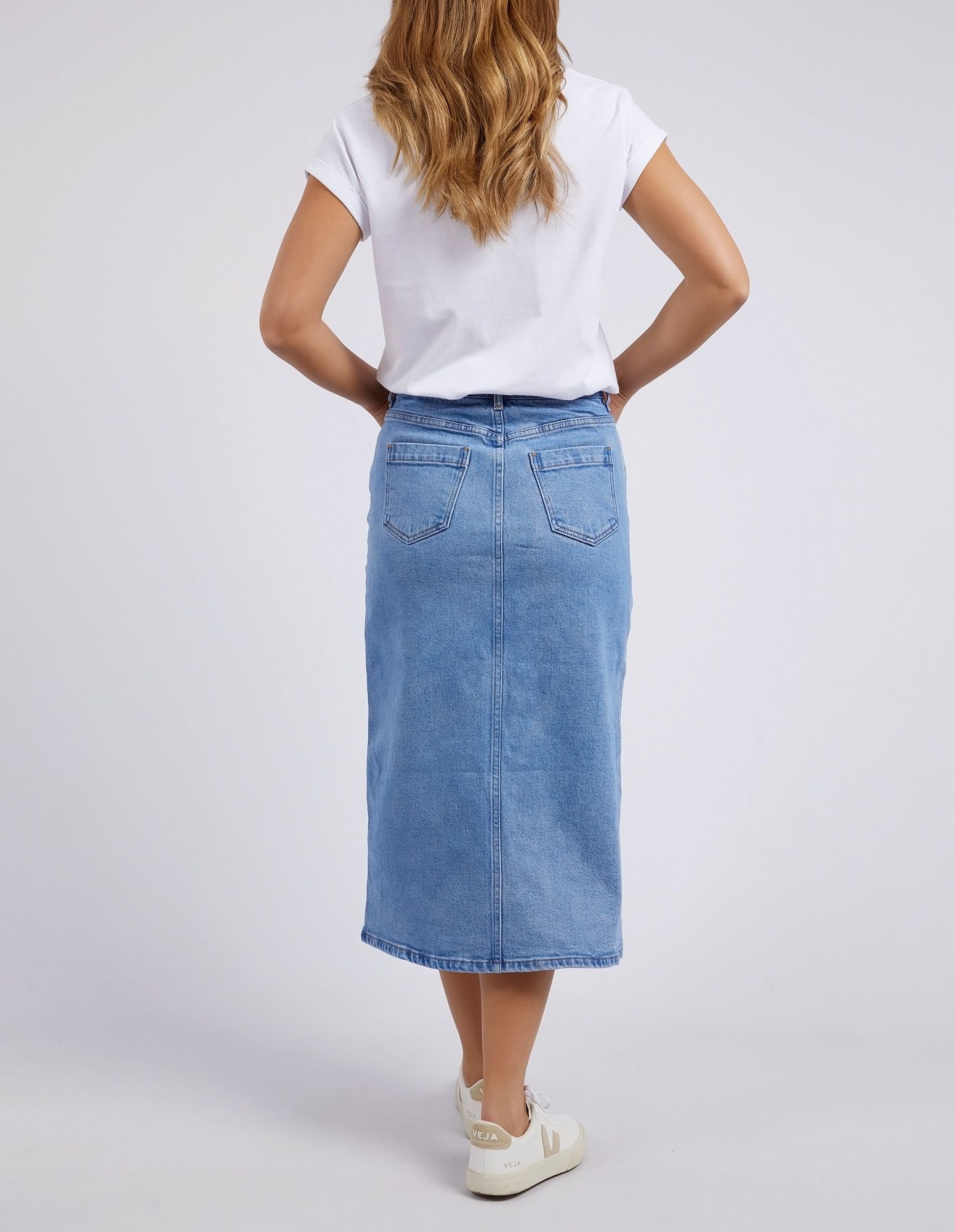 Foxwood Scout Midi Skirt Blue | Women's Denim Skirt | Little Extras Lifestyle | Forbes Women's Skirt Clothing Shop