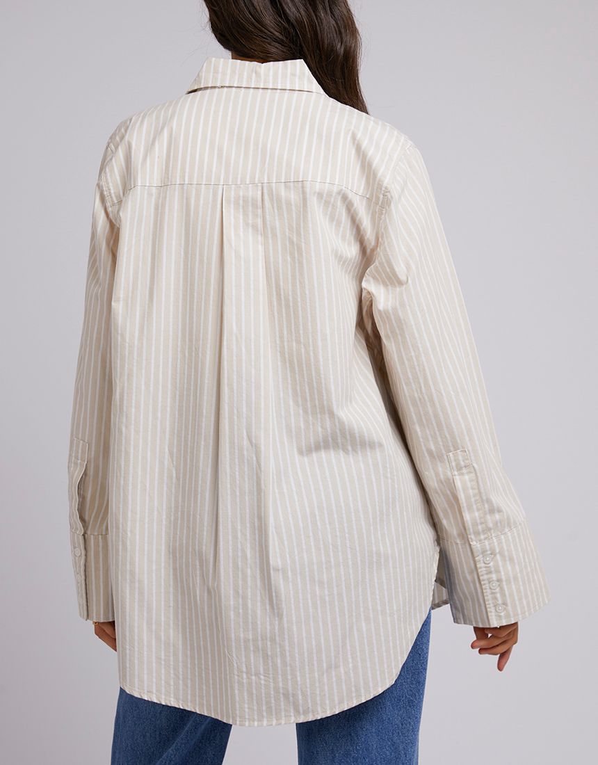 All About Eve Holiday Oversized Shirt [COLOUR:Oatmeal SIZE:6]