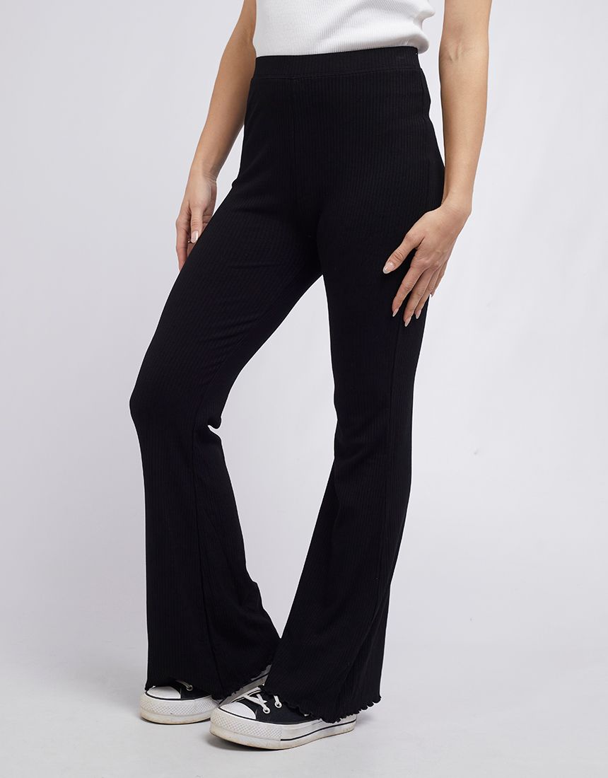All About Eve AAE Rib Flare Pants [COLOUR:Black SIZE:8]