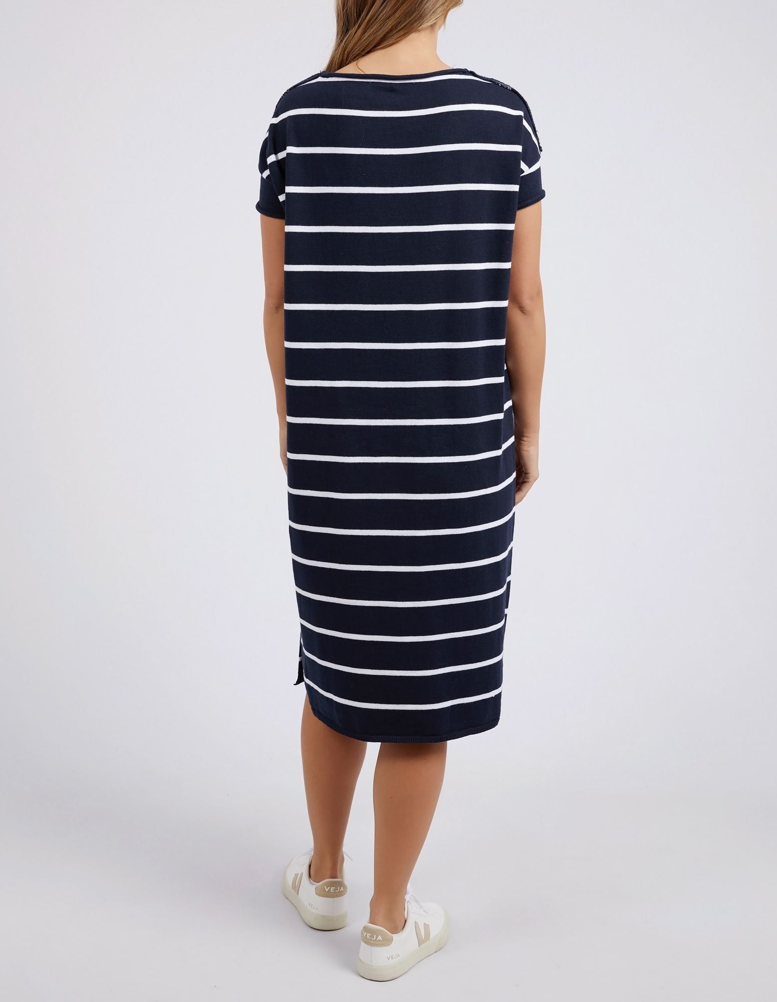 Foxwood Margot Stripe Knit Dress [COLOUR:Navy SIZE:10]