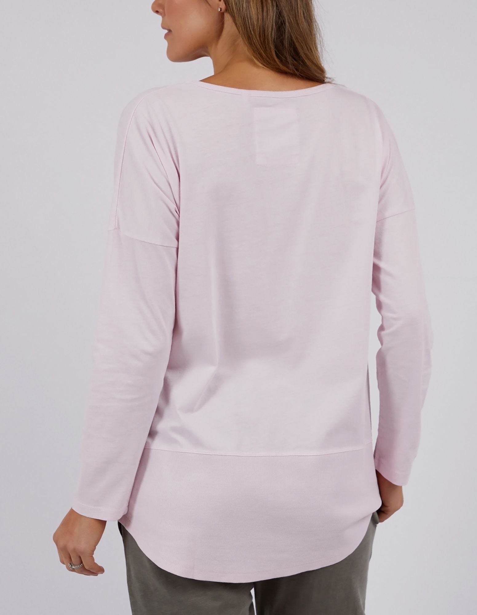 Elm Rib L/S Tee [COLOUR:Powder pink SIZE:8]