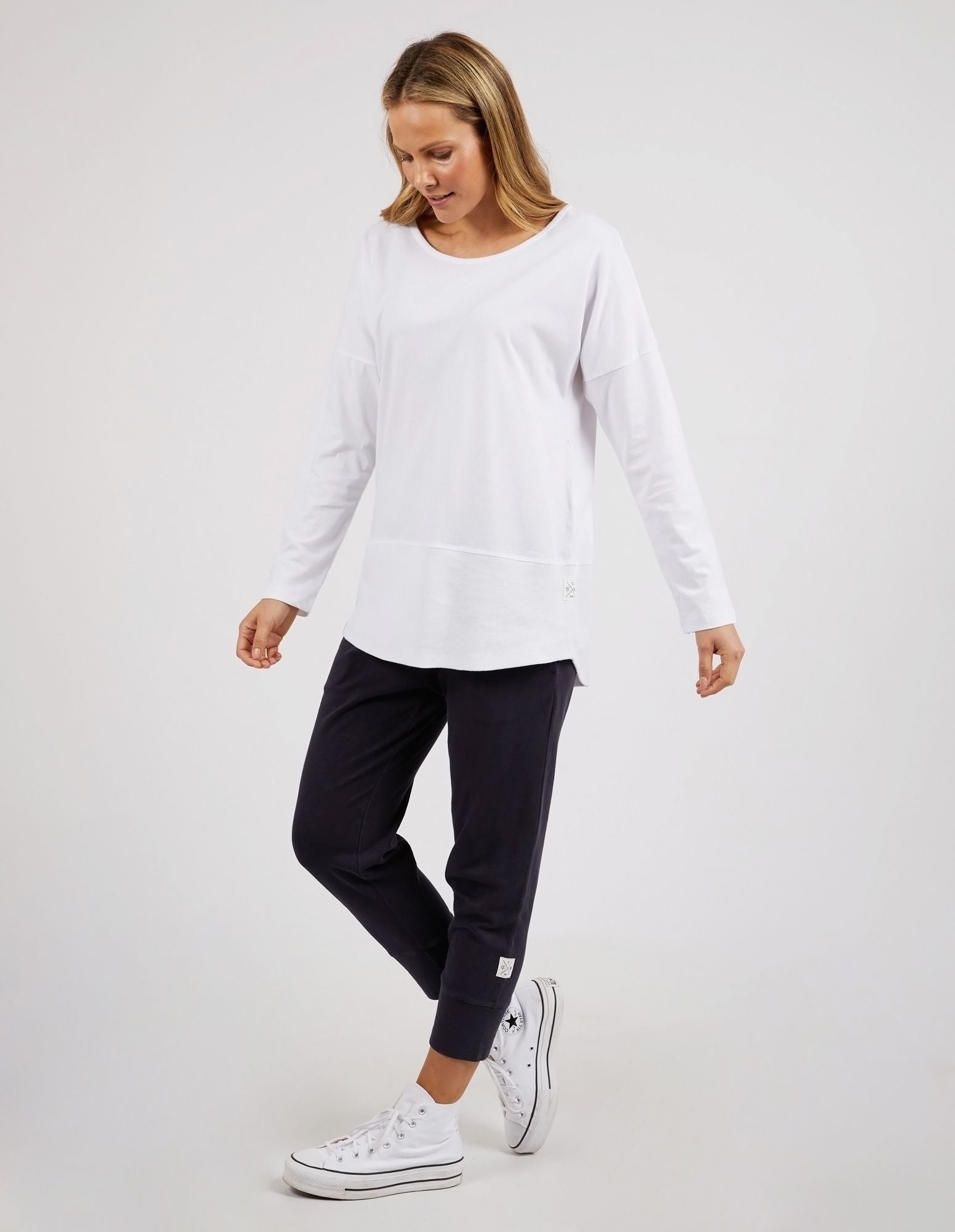 Elm Fundamental Rib L/S Tee [COLOUR:White SIZE:8]