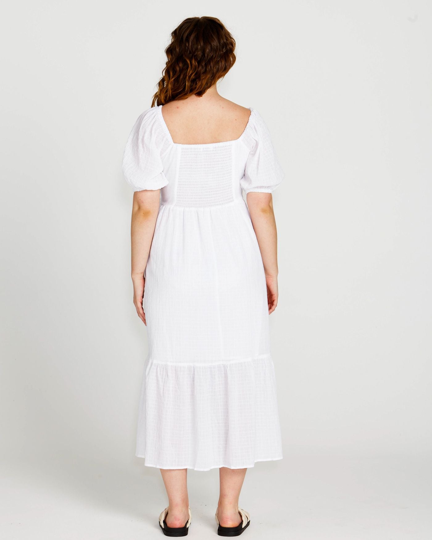 Sass Violet Midi Dress [COLOUR:White SIZE:8]