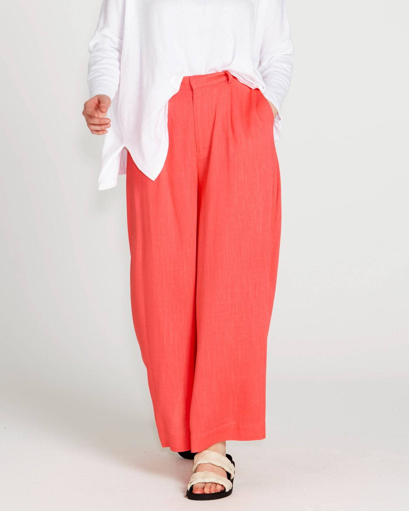 Sass Francesca Wide Leg Pant [COLOUR:Pink SIZE:8]