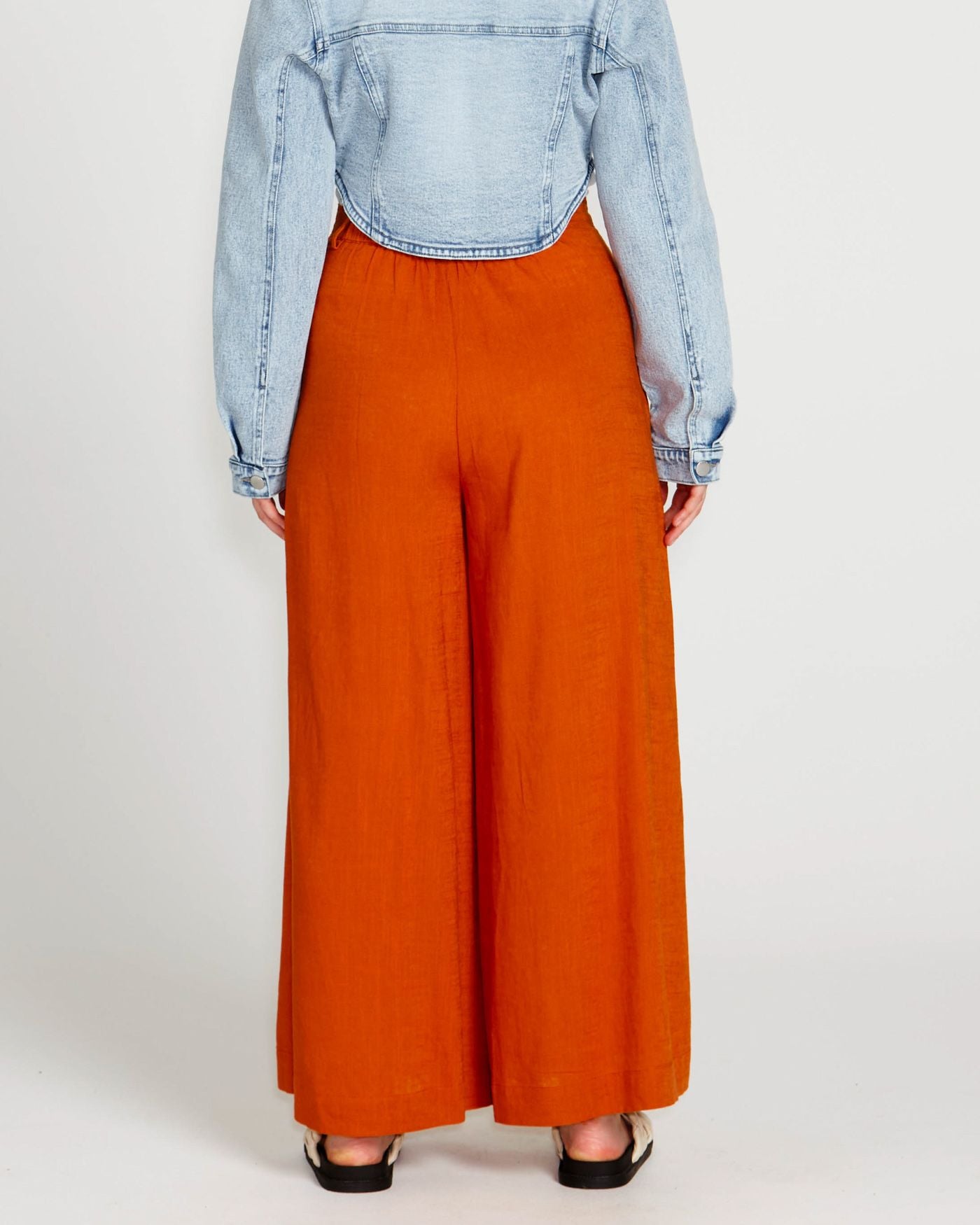 Sass Francesca Wide Leg Pant [COLOUR:Rust SIZE:8]