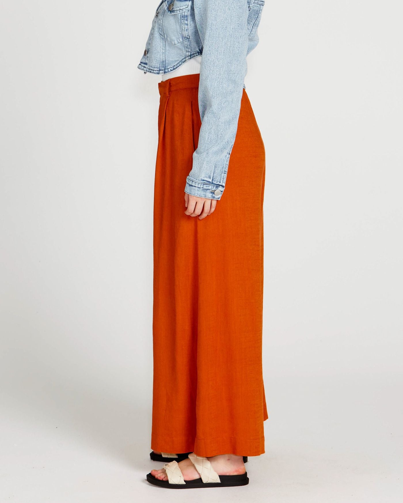 Sass Francesca Wide Leg Pant [COLOUR:Rust SIZE:8]