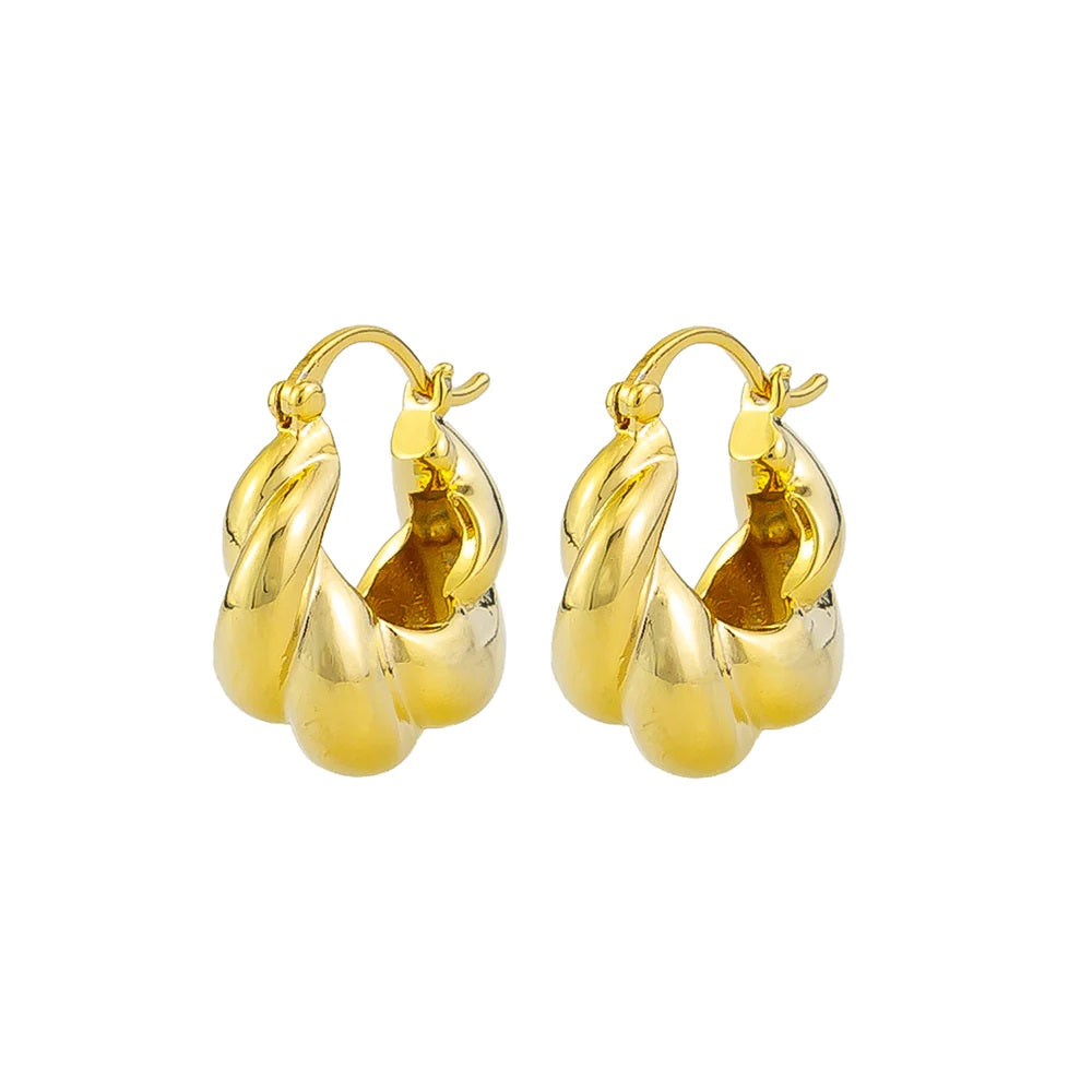 Jolie & Deen Willow Hoops [COLOUR:Yellow Gold Plate]