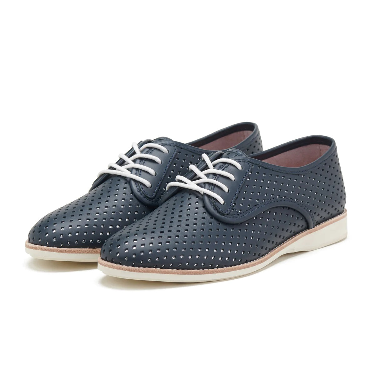 Rollie Derby Punch Lace Up [COLOUR:Navy/silver SIZE:37]