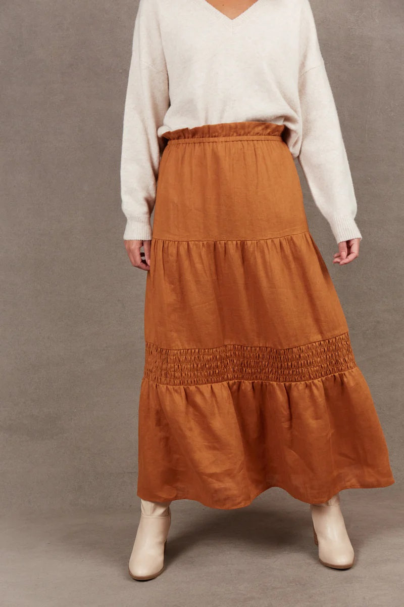 Eb & Ive Nama Skirt [COLOUR:Ochre SIZE:S]