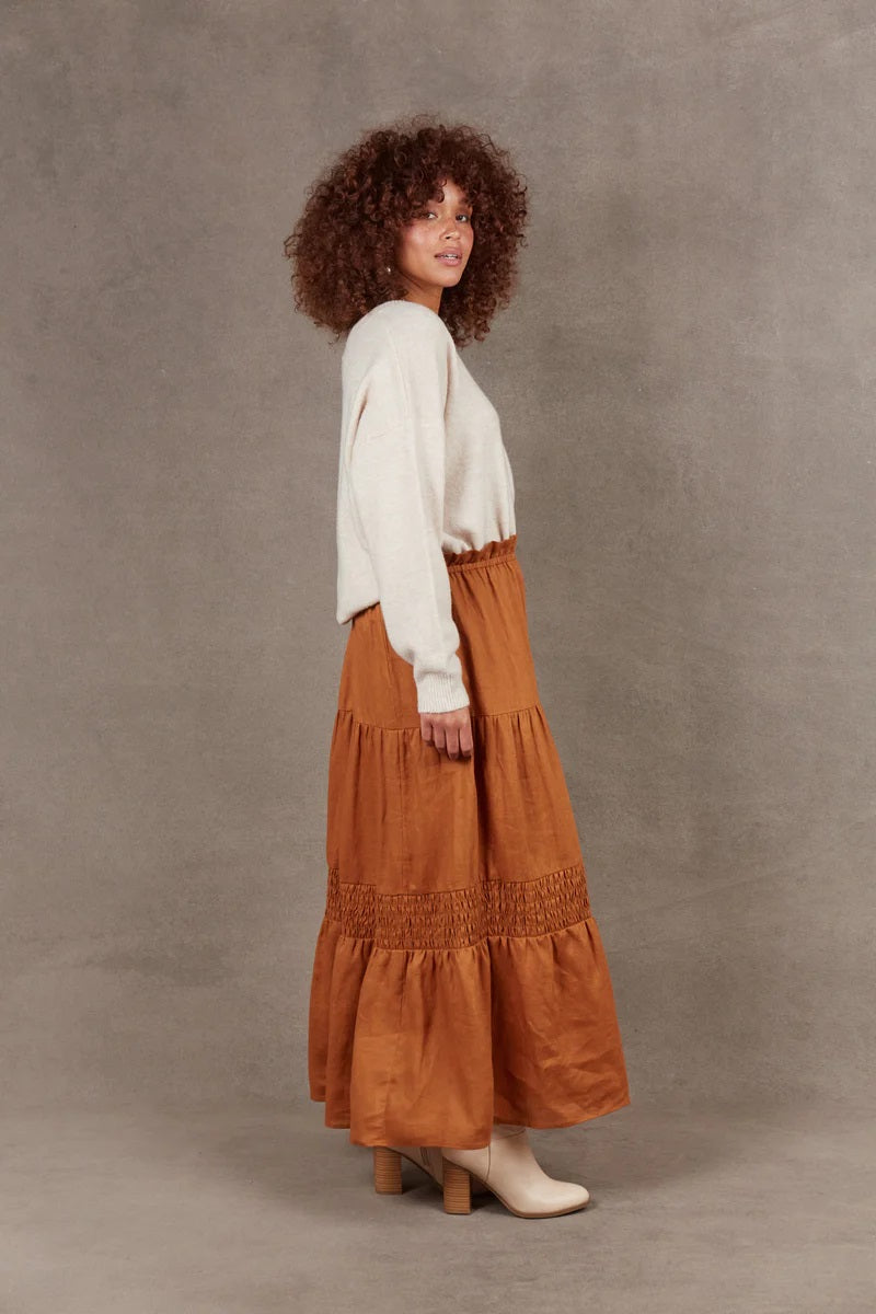 Eb & Ive Nama Skirt [COLOUR:Ochre SIZE:S]