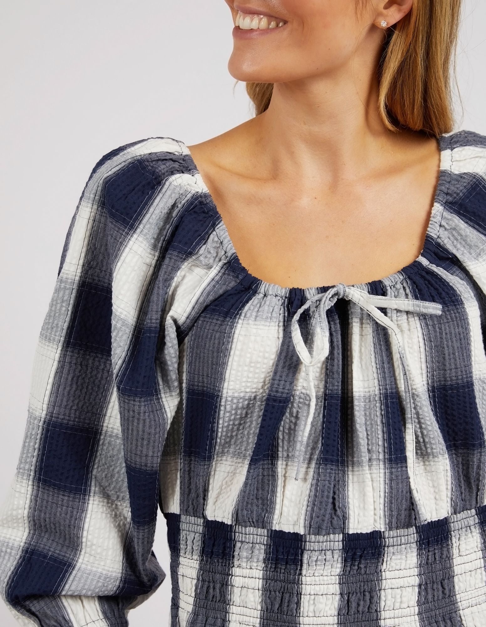 Elm Cedar Check Dress [COLOUR:Navy SIZE:8]