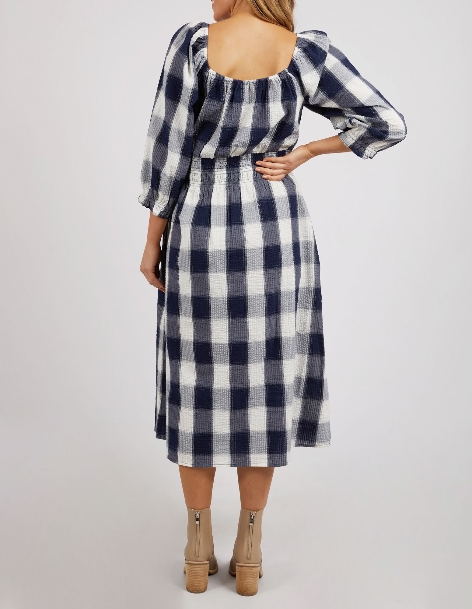 Elm Cedar Check Dress [COLOUR:Navy SIZE:8]
