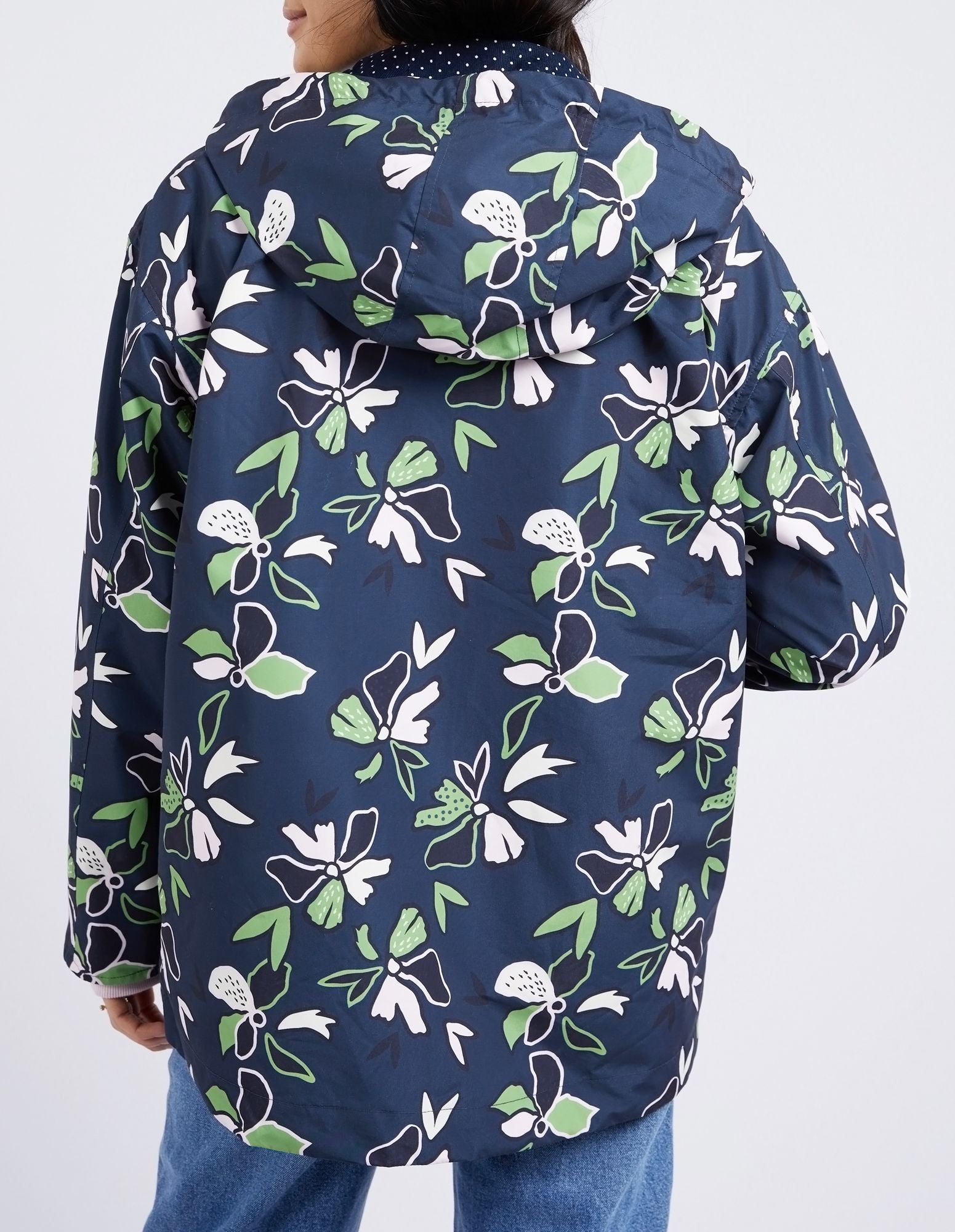Elm Idyll Floral Raincoat [COLOUR:Navy SIZE:S]