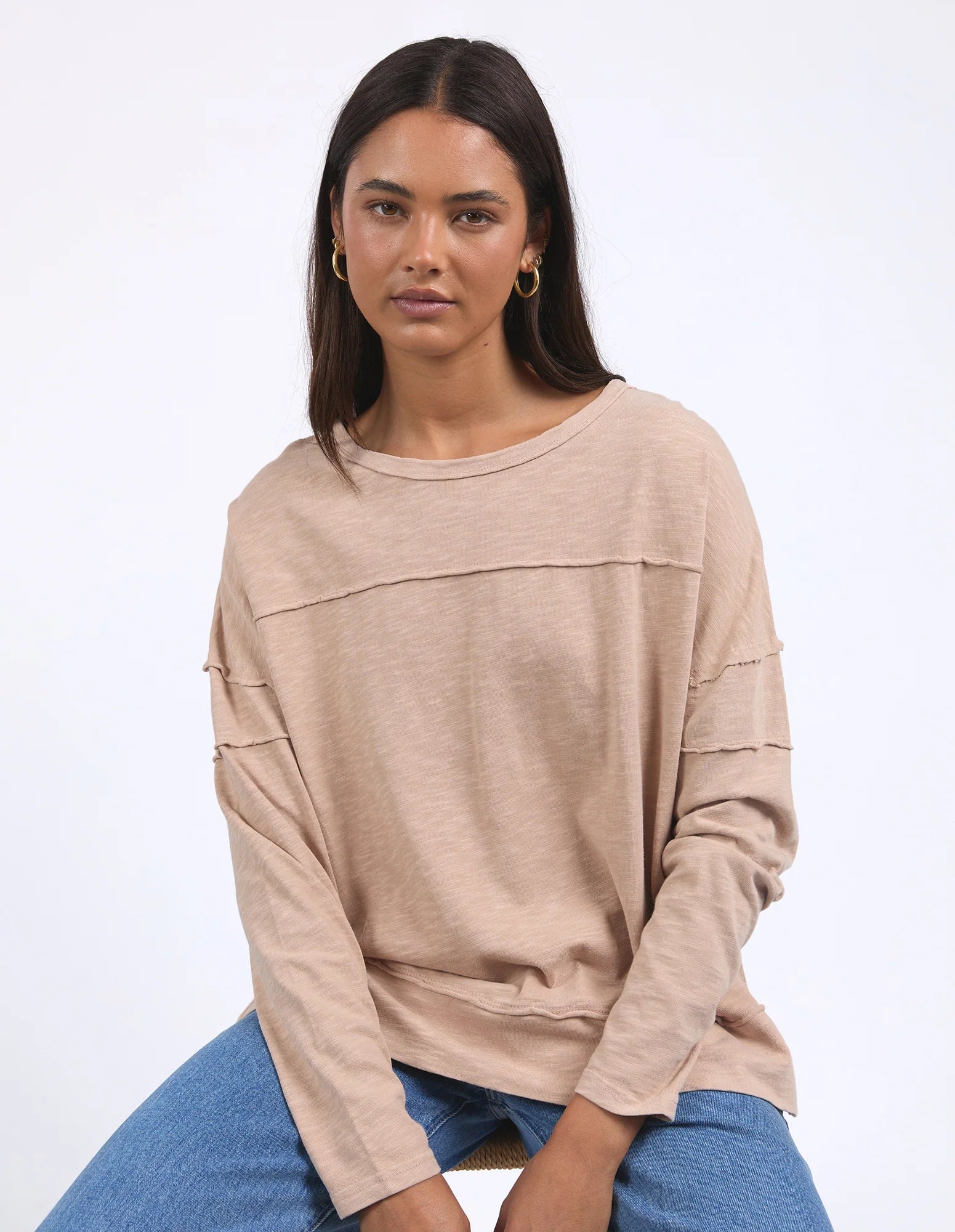 Foxwood Jayne Throw On Top [COLOUR:Oat SIZE:10]