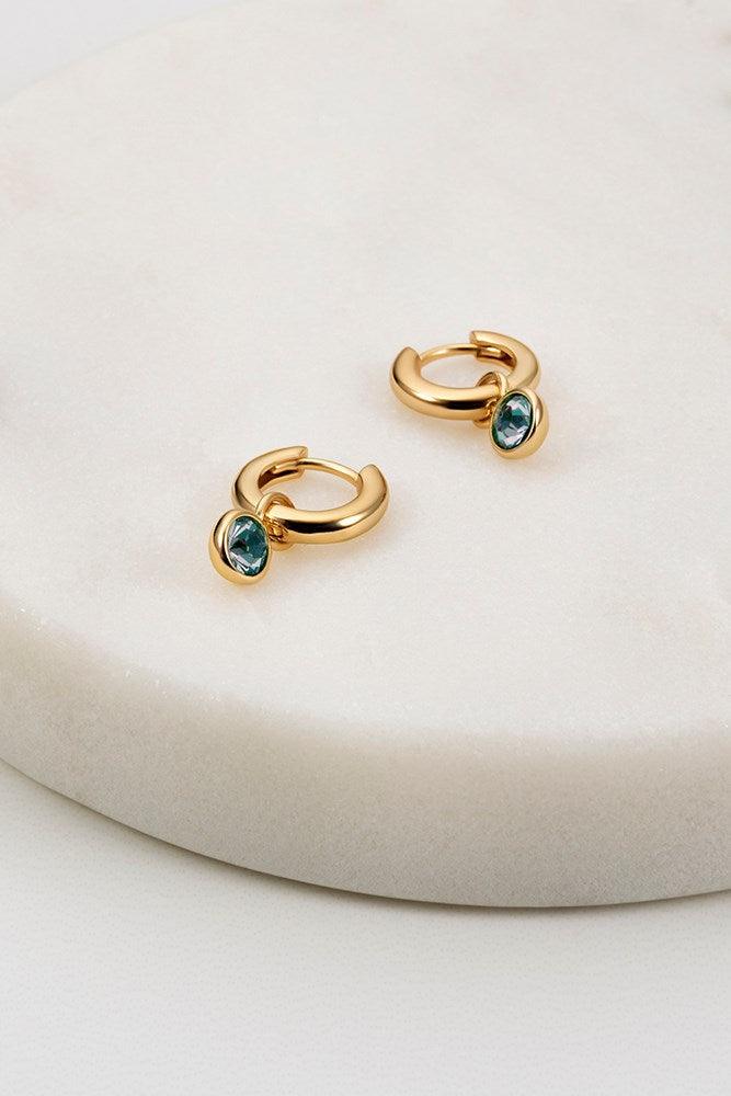 Zafino Tess Earring [COLOUR:GOLD/SEA GREEN]