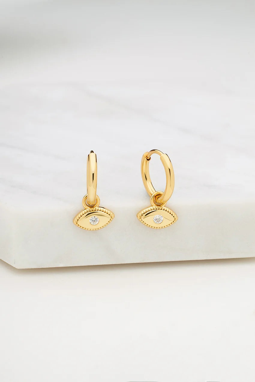 Zafino Evil Eye Earrings [COLOUR:Gold]
