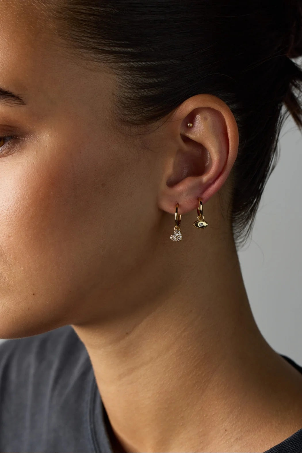 Zafino Evil Eye Earrings [COLOUR:Gold]