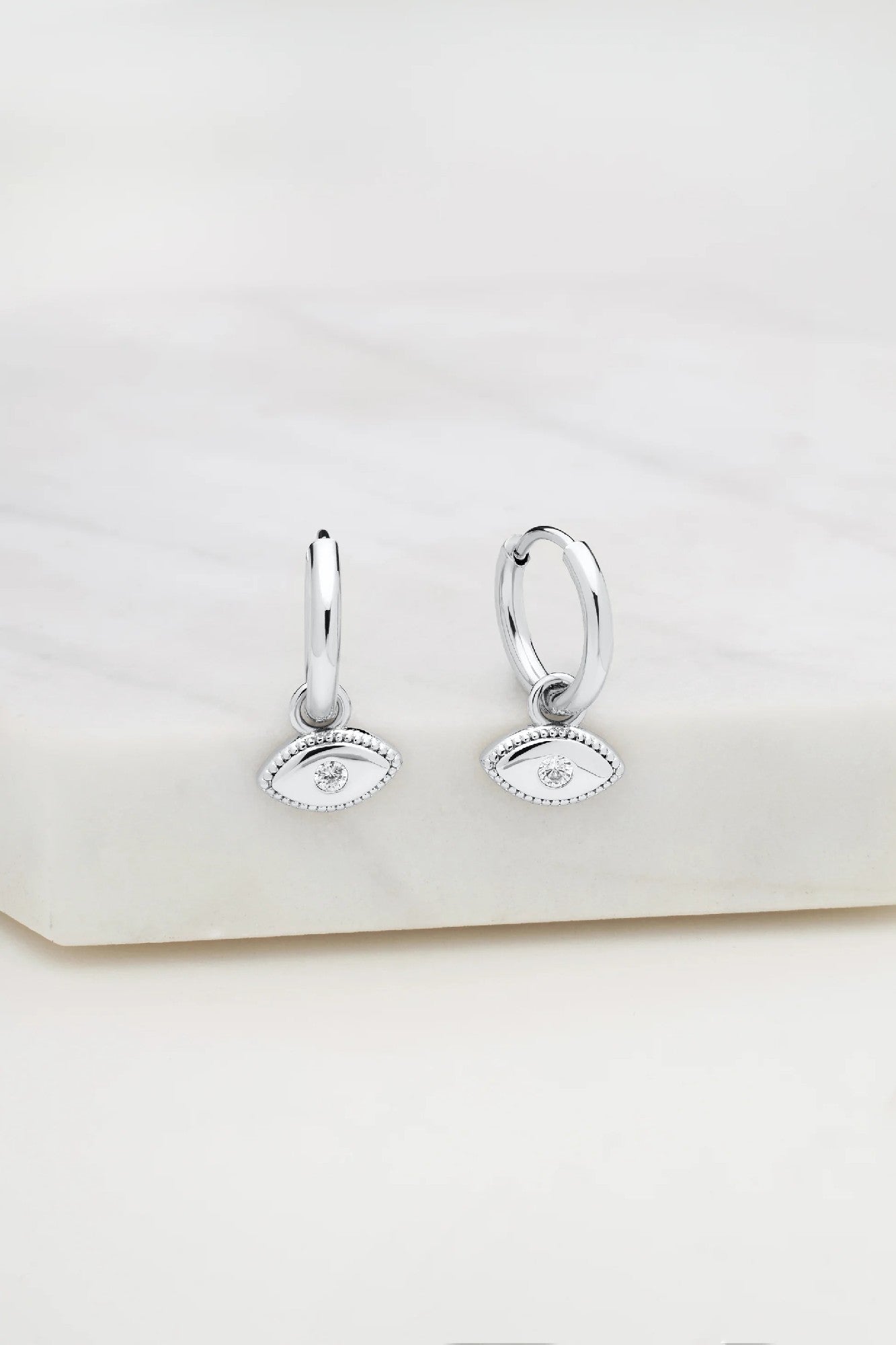 Zafino Evil Eye Earrings [COLOUR:SIlver]