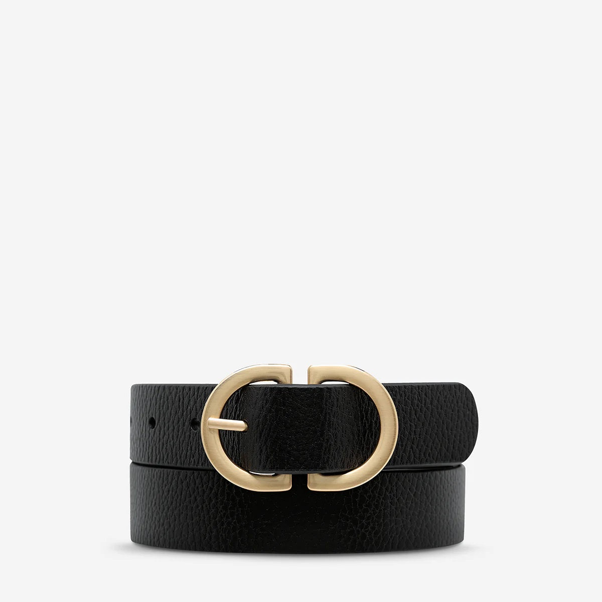 Status Anxiety In Reverse Belt [SIZE:M/l COLOUR:Black/gold]