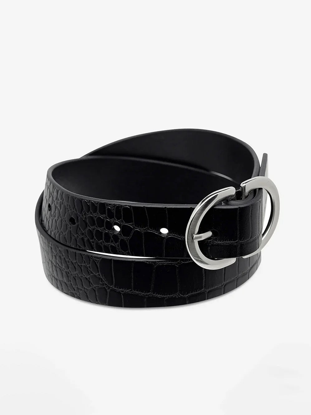 Status Anxiety In Reverse Belt [SIZE:S/M COLOUR:Black Croc]