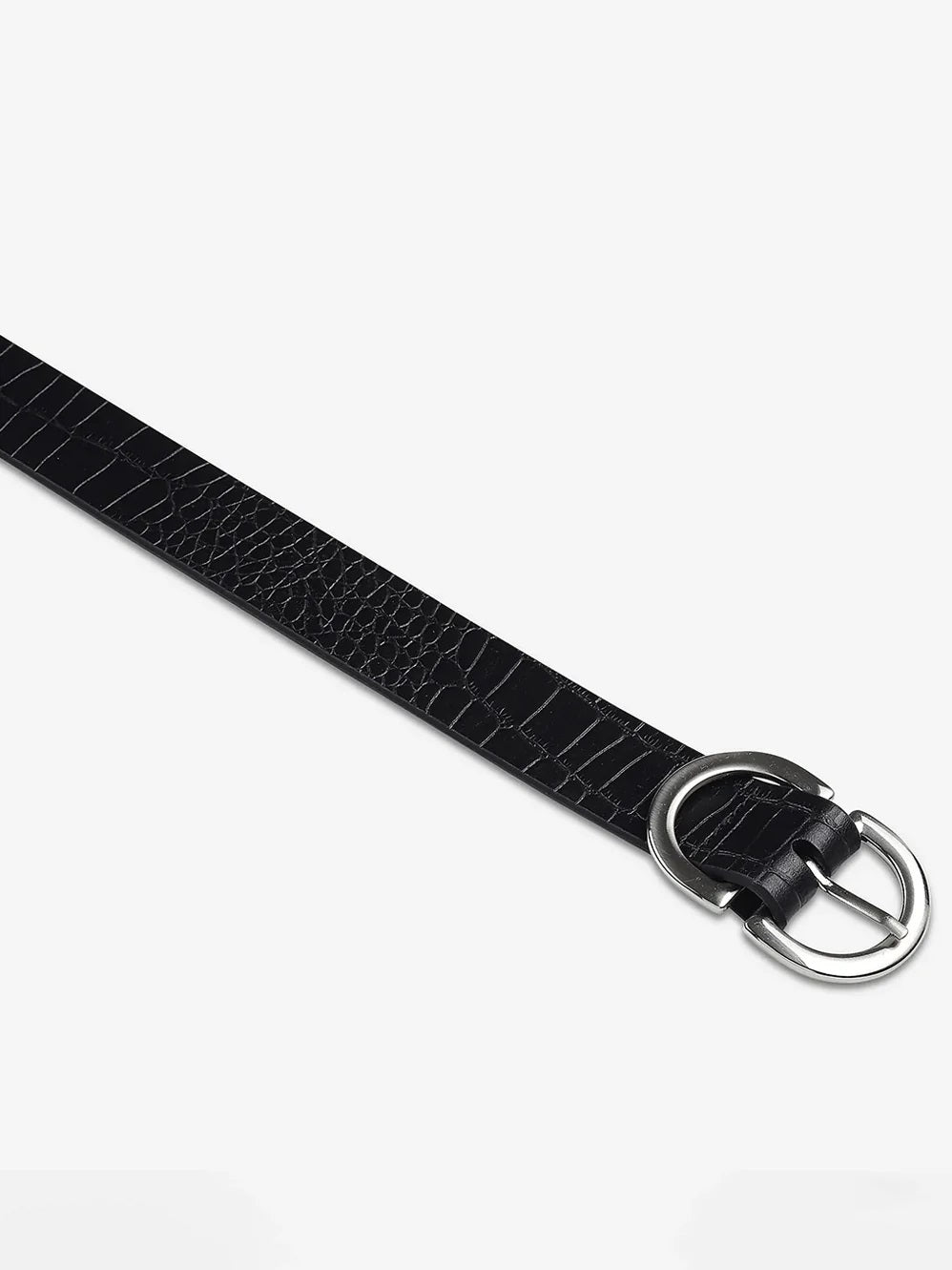 Status Anxiety In Reverse Belt [SIZE:S/M COLOUR:Black Croc]