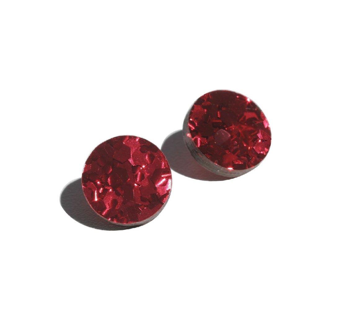 Martha Jean Circle Stud - Red - Little Extras Lifestyle Boutique