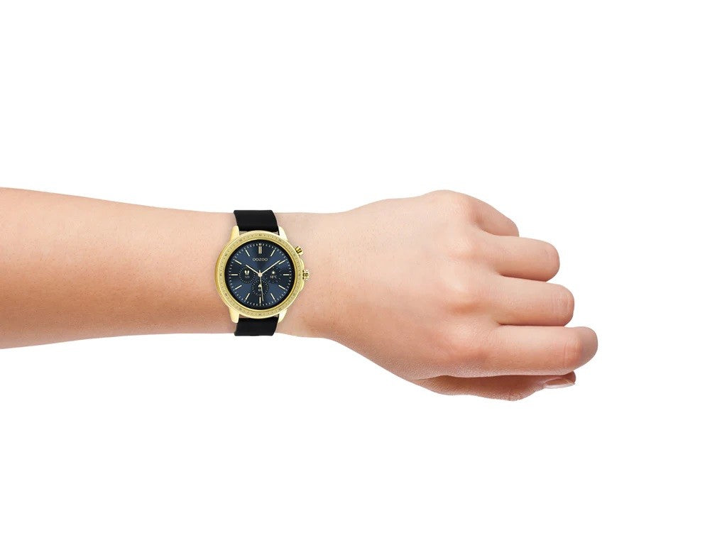 OOZOO SmartWatch 45mm Black Band + Gold Case - Little Extras Lifestyle Boutique