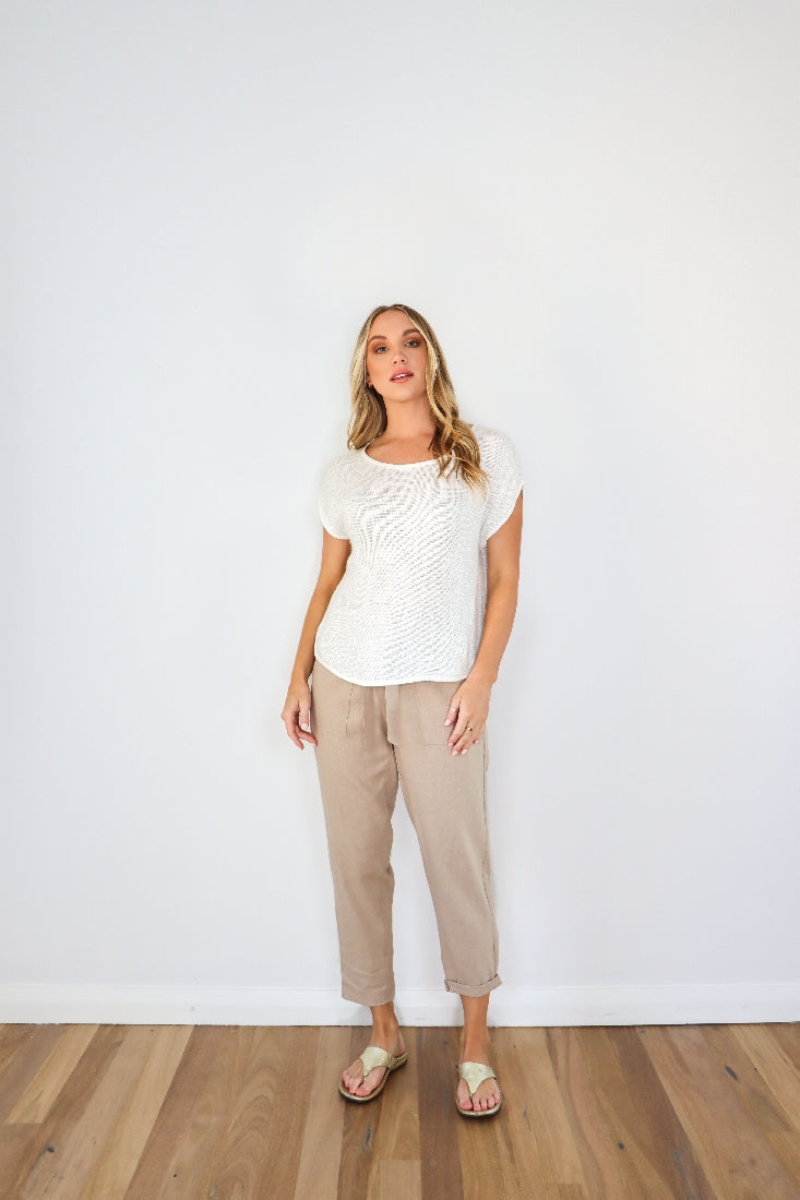 Carbon Tuscan Linen Pant - Little Extras Lifestyle Boutique